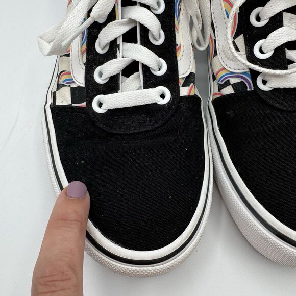 Vans Ward OTW Womens 9 Rainbow Checkerboard Black White Low Top Skate Shoes - Picture 3 of 9